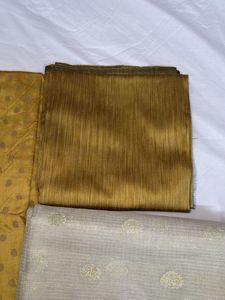 Golden Banarasi Zari Work Suit