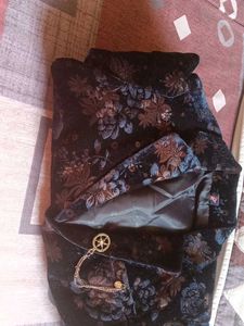 Floral Velvett blazer Jacket three piece set