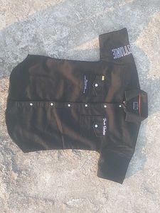 Stylish Black Denim Shirt