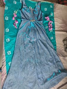 Sparkly Blue Maxi Dress