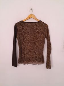 Brown Printed Top (Women&#39;s)