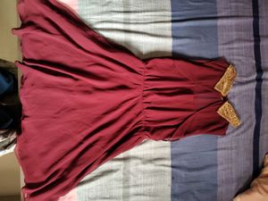 Maroon Collar Dress