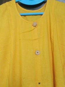 Rayon Umbrella Yellow Kurti