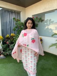 3 pc Dupatta handpainted article