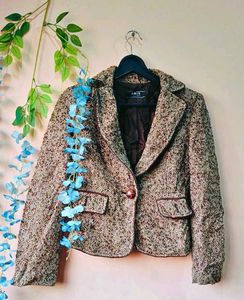 Beige TWEED Short Blazer