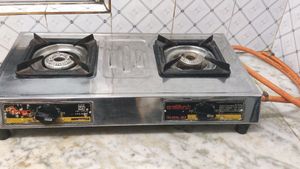 2 Burner Stainless Steel Body LPG Gas Stove