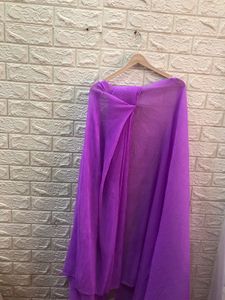 Elegant Lavender Saree🌷💗 free with the petticoat