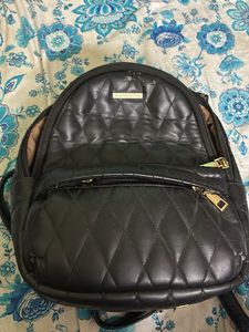 Black Quilted Small Backpack – Stylish &amp; Compact