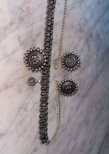 Oxidized Silver Jewelry Set
