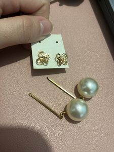 Butterfly Pearl Drop Earring