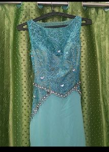 Bodycon Dress With Lace And Stone Works