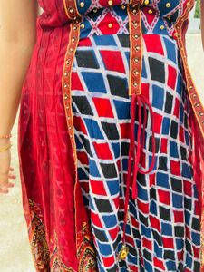 Brown Double Layer Long Dress