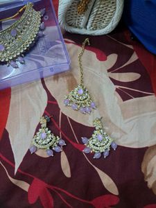 Lavender color Jewellery Set