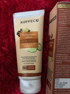 koffeco sunscreen lotion spf 50 pa++++
