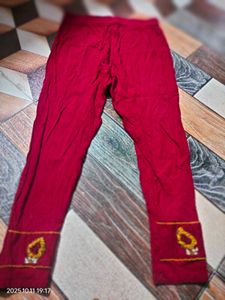 Yellow Kurti with Red Pants