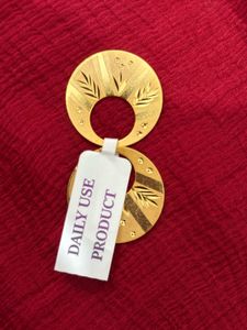 PUSPA BALI Golden Round Earrings