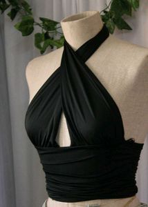Zara Black Halter Top