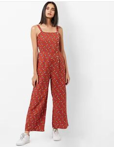 Brown Printed Jumpsuit (Women's)
