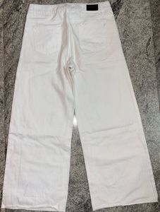 White Wide Leg Denim Jeans