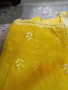Yellow Embroidery Suit With Dupatta.