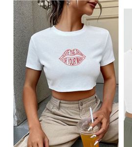 White Crop Tee