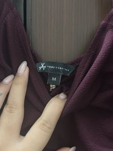 Burgundy Bodycon Mini Dress