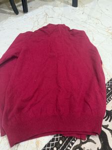 Melavede Red Zip Sweater