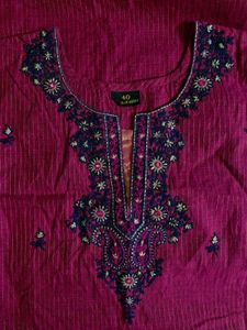 Pure Cotton Embroidered Kurta
