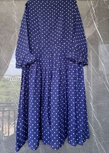 Navy Polka Dot Dress