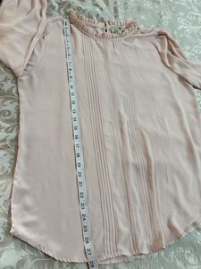 Blush Ruffle Neck Blouse