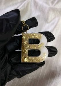 Resin Alphabet Keychain