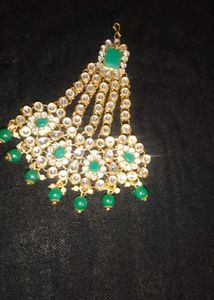 Emerald &amp; Pearl Bridal Jewelry Set