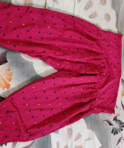 Pink Polka Dot Salwar Pants