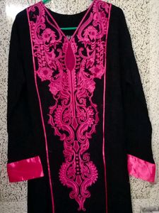 black gown