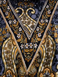Art Rhinestone Studded Printed Kaftan