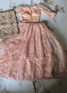 Peach Gota Lehenga