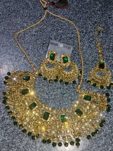 Emerald &amp; Gold Jewelry Set