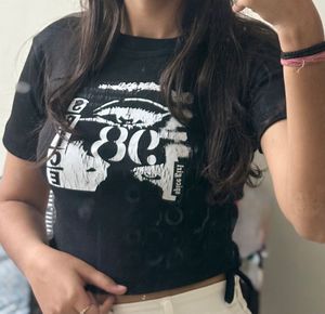 Graphic Print Black T-Shirt