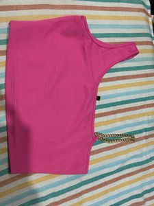 Hot Pink Chain Detail Tank
