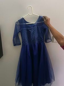 Elegant Blue Party Dress