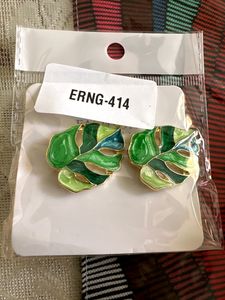 Handmade BLINGEE Palm Tree Leaves Earrings