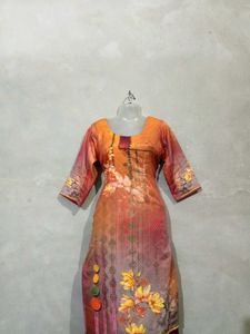 Elegant Floral Print Kurta Salwar Suit