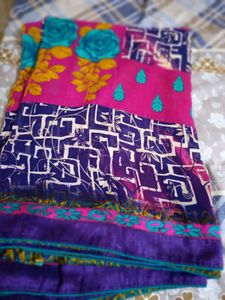 Colorful Sari Bundle - Set of 3