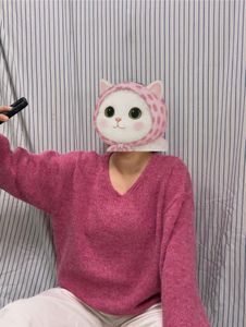 Pink Knit Pullover Sweater