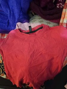 Pink Knit Button-Up Top