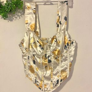 Shein Floral Corset Top