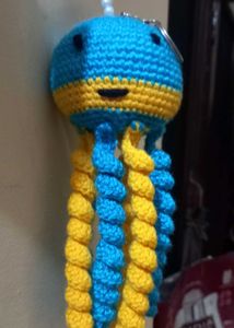 Crochet Jellyfish Keychain