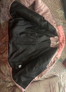 Pink Puffer Jacket with Fur Collar