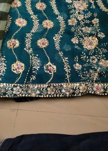 Teal Colour Never Worn Saree