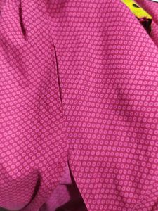 Pink Textured Tunic with Embellished Trim
